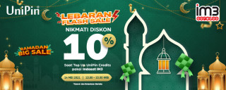 Lebaran Flash Sale bersama Indosat IM3 sambil nikmati diskon 10%